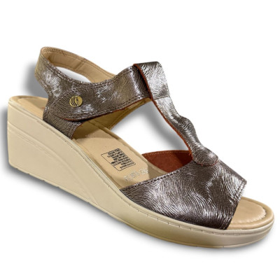 Romulo Sandalia Cuero Arandano Mujer Ref 5120